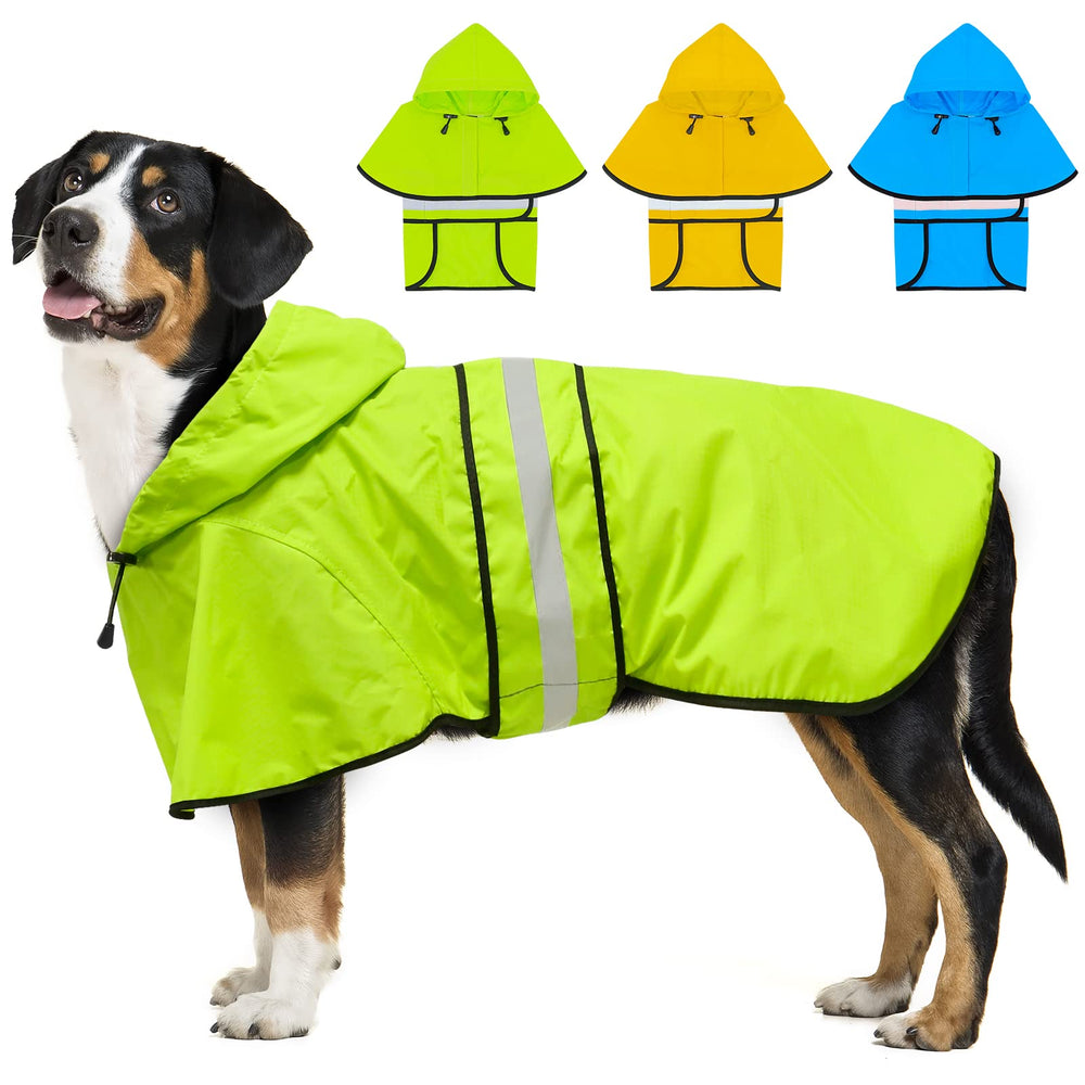 Dolitego hooded dog raincoat keeps pets dry without restricting movement.