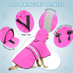 Dolitego reflective strip dog raincoat increases night visibility during walks