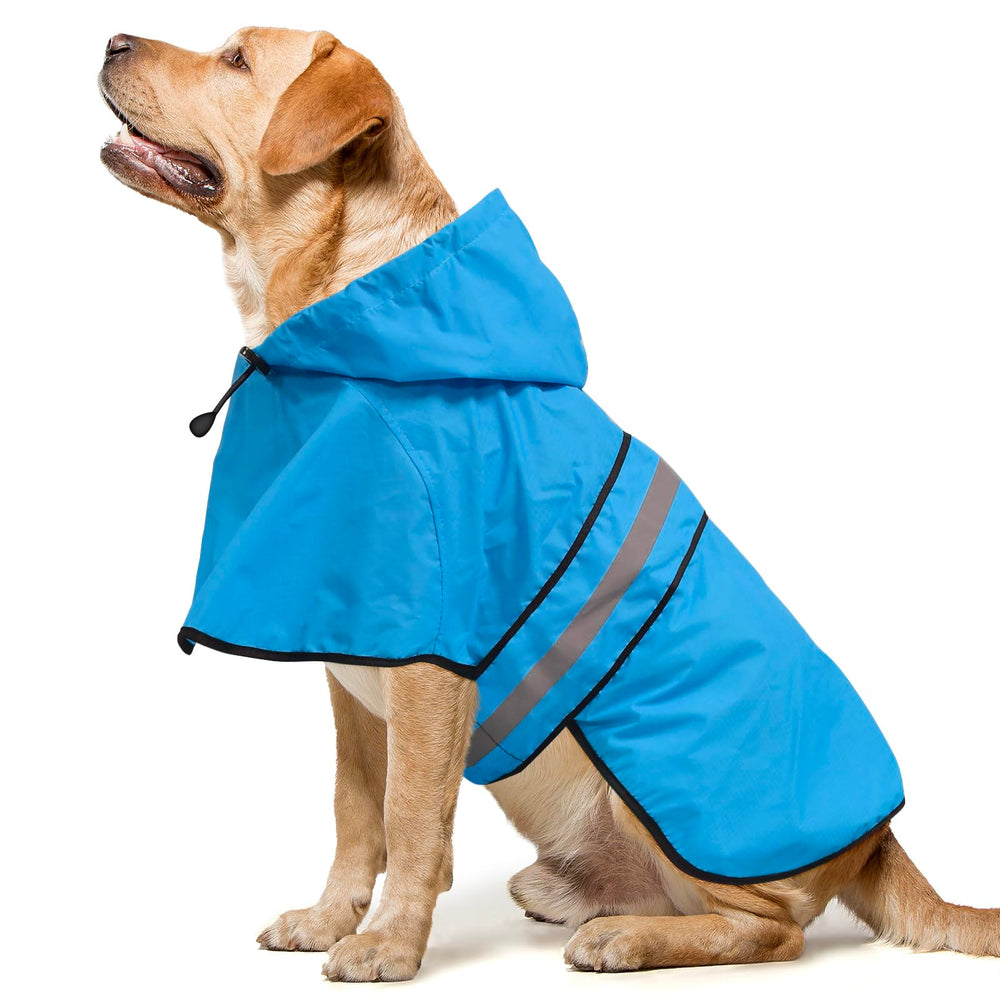 Domagiker dog raincoat leash-hole design enables secure leash attachment