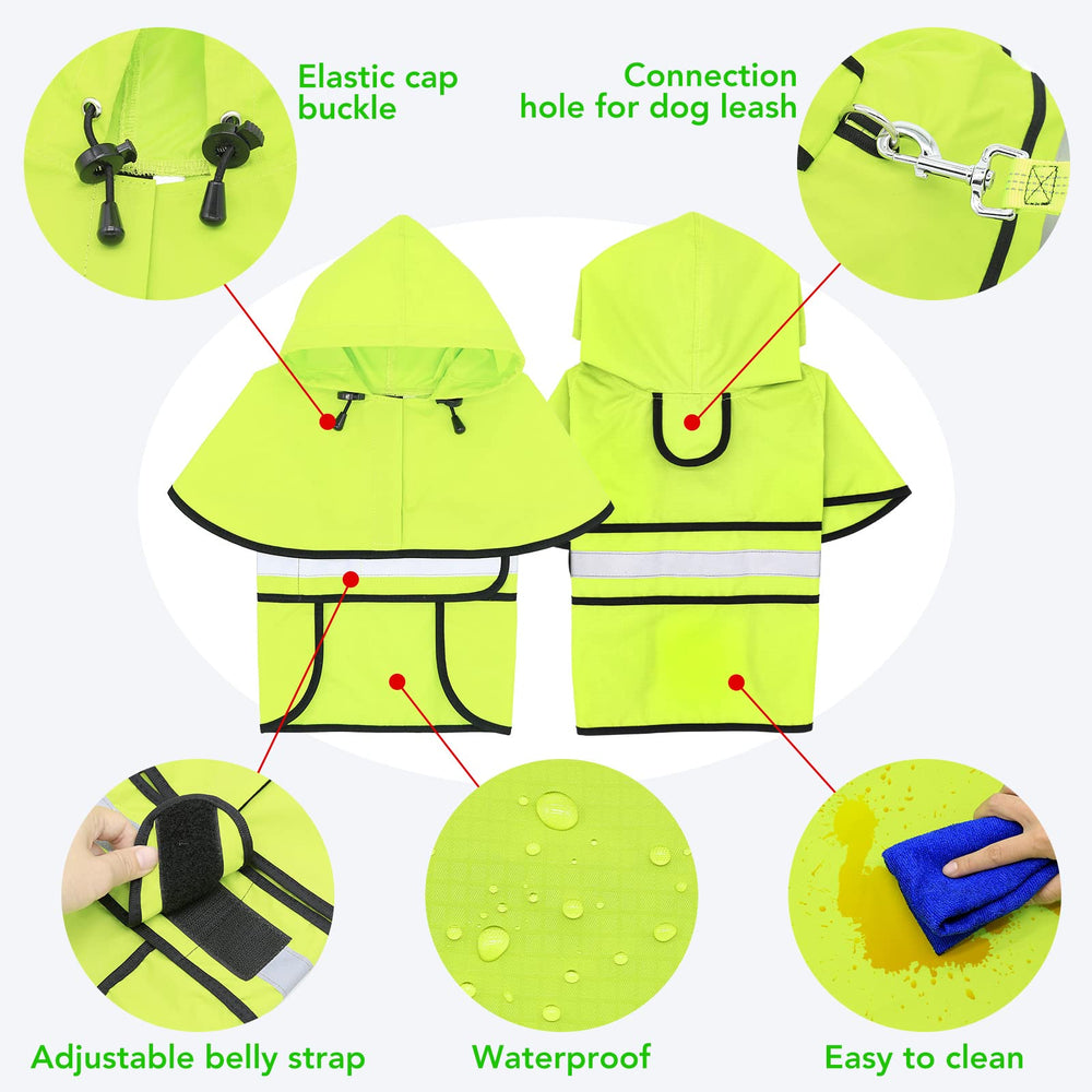 Domagiker reflective belly strip improves visibility during night walks.