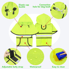 Domagiker reflective belly strip improves visibility during night walks.