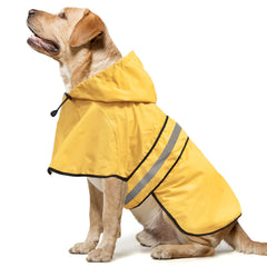 Domagiker reflective dog raincoat hooded for visibility during night walks.
