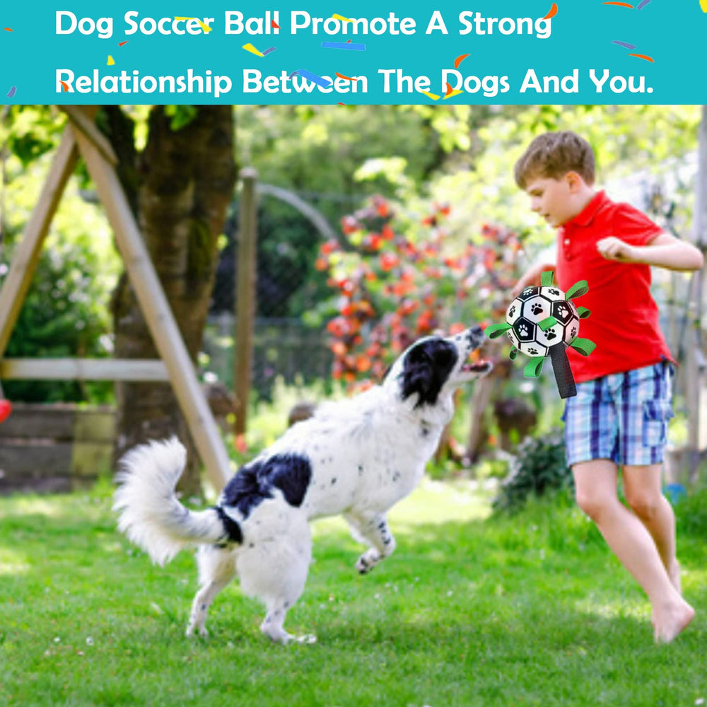 Domchan Ropes Soccer Ball Toy floating in water for buoyant beach or pool fun.