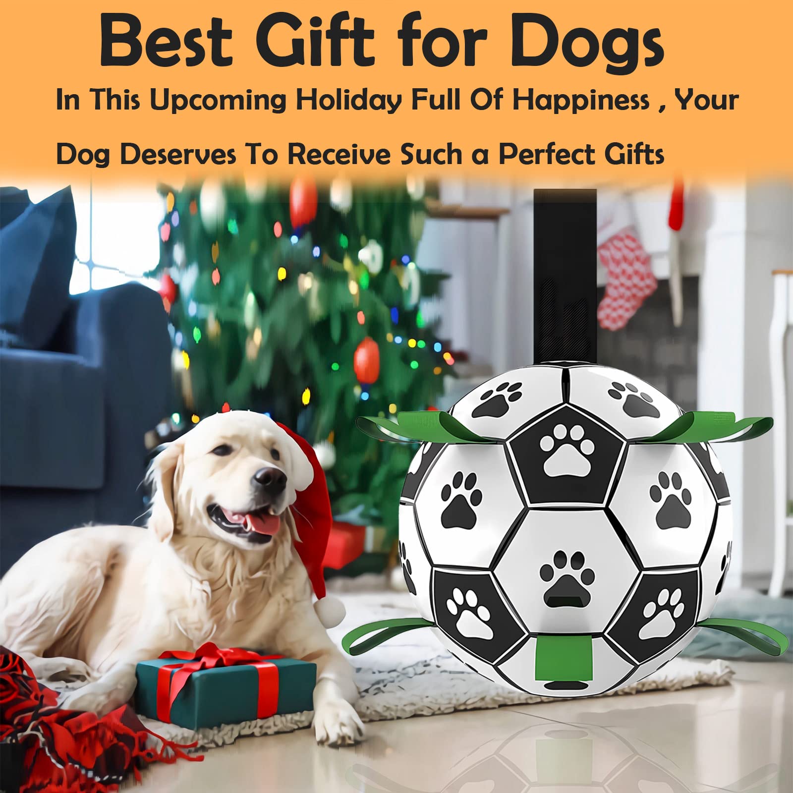 Domchan Ropes Soccer Ball Toy hex texture design aids grip and control.