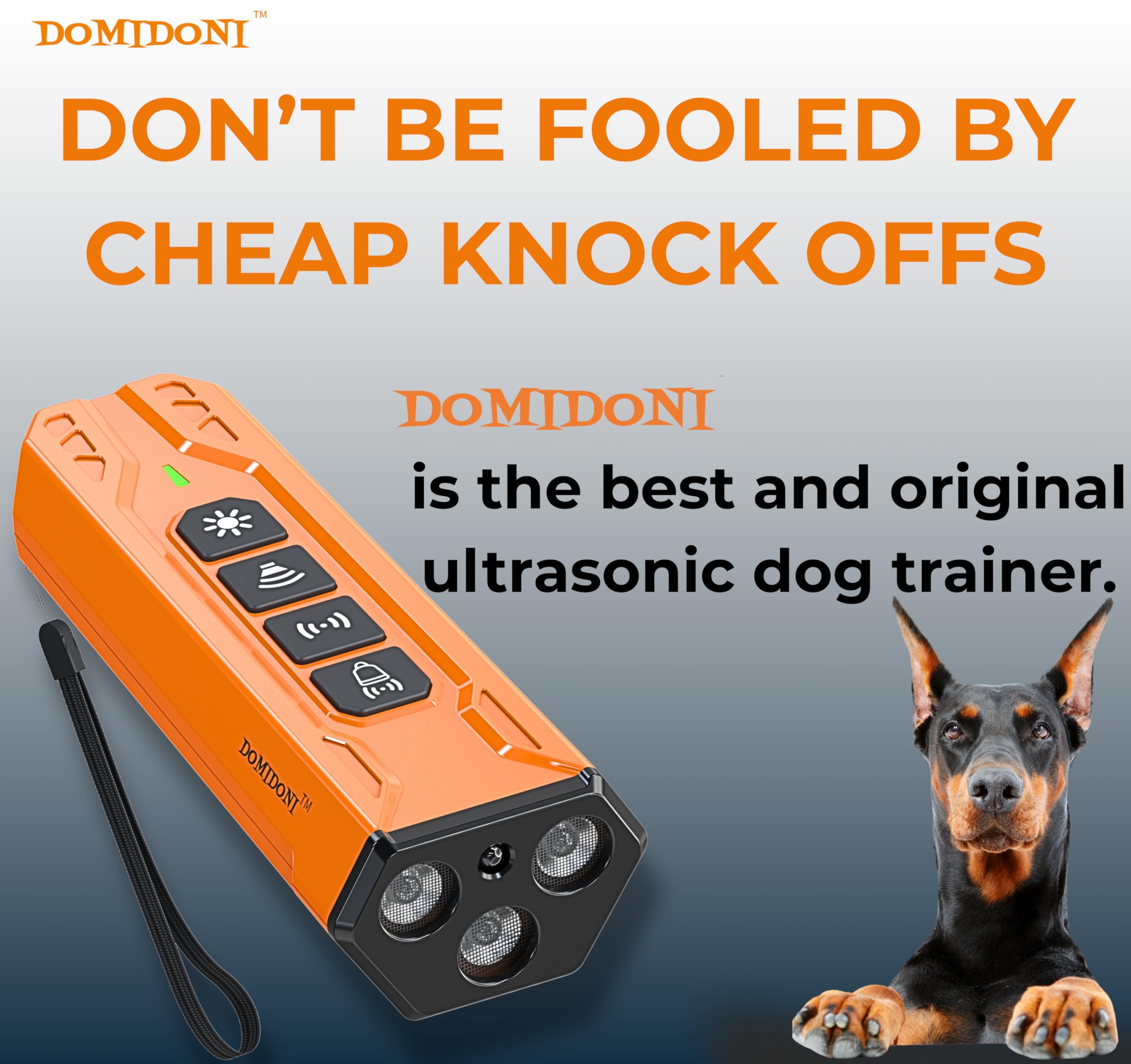 DomiDoni Alpha Pro product shot, sleek design ideal for quiet pet training