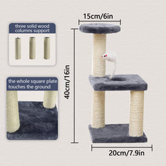 Donmnemb small cat tree easy assembly helps you set up quickly.
