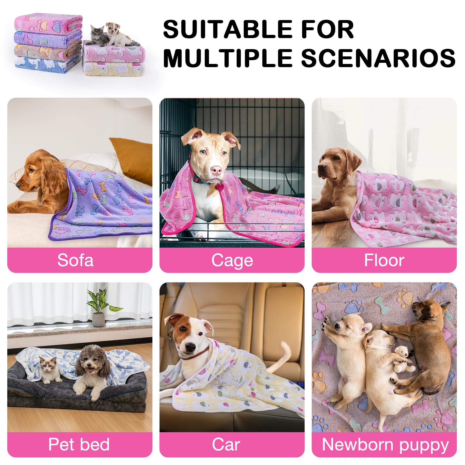 Dono blanket size options S M L for small to medium pets