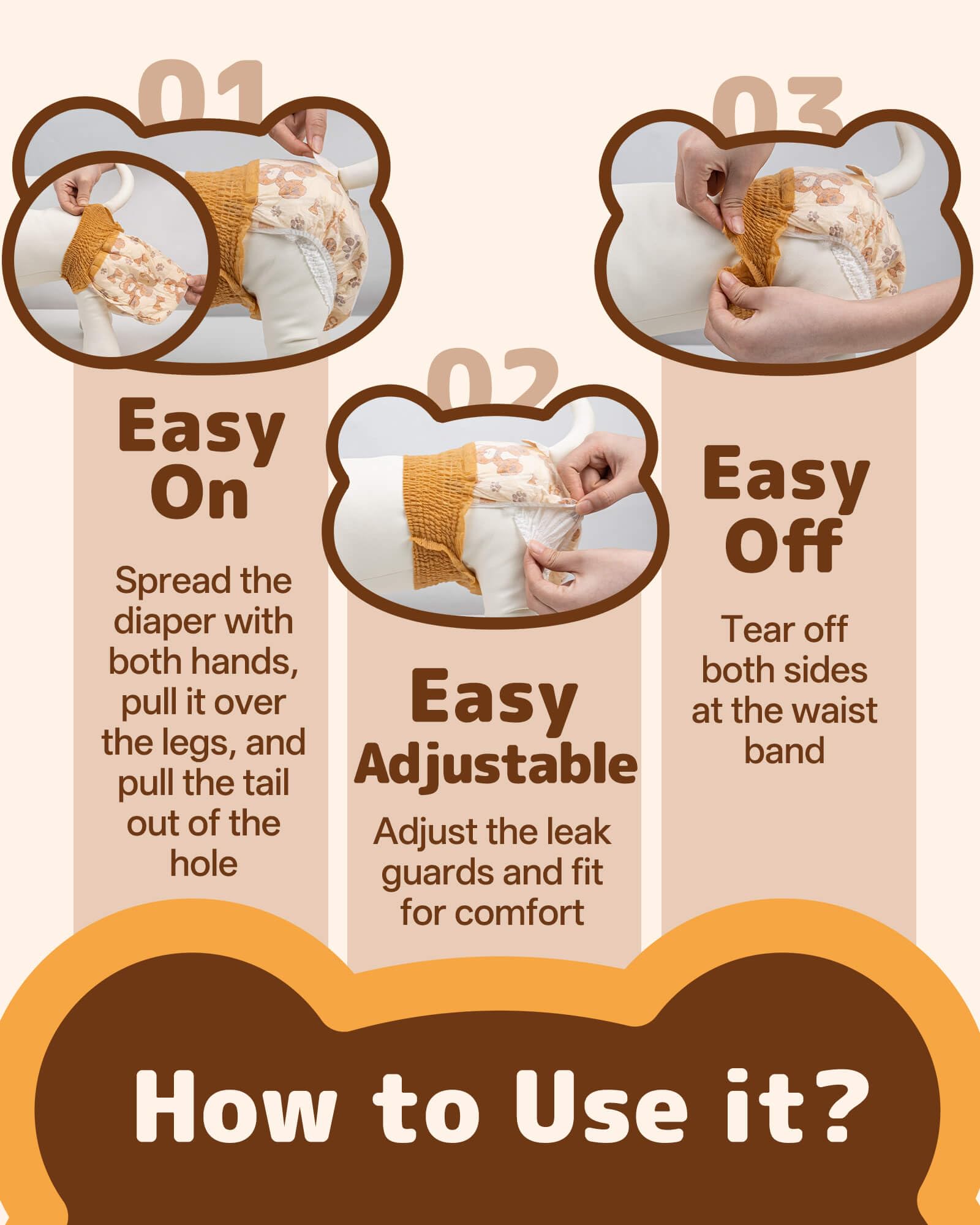 Dono diapers absorbent-core locks moisture quickly for day-long protection.