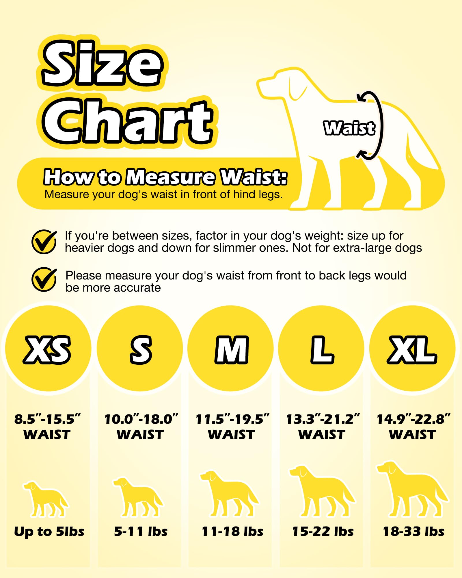 Dono Dog Diapers 360-wrap shows full coverage for leaks.