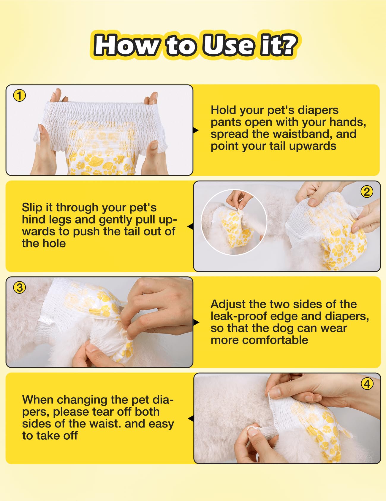 Dono Dog Diapers fast dry absorbent layer keeps surfaces cleaner.