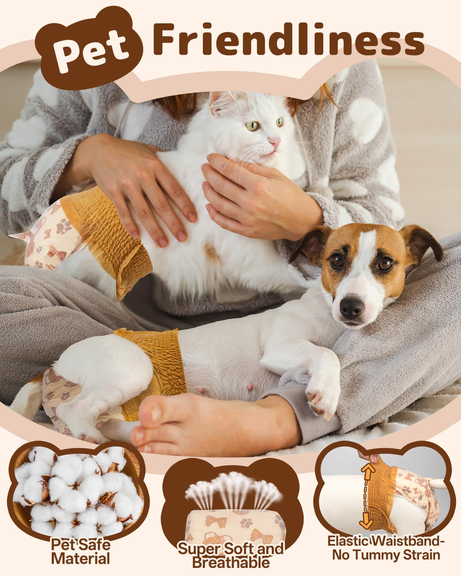 Dono Dog Diapers suitable for heat cycles and incontinence management.