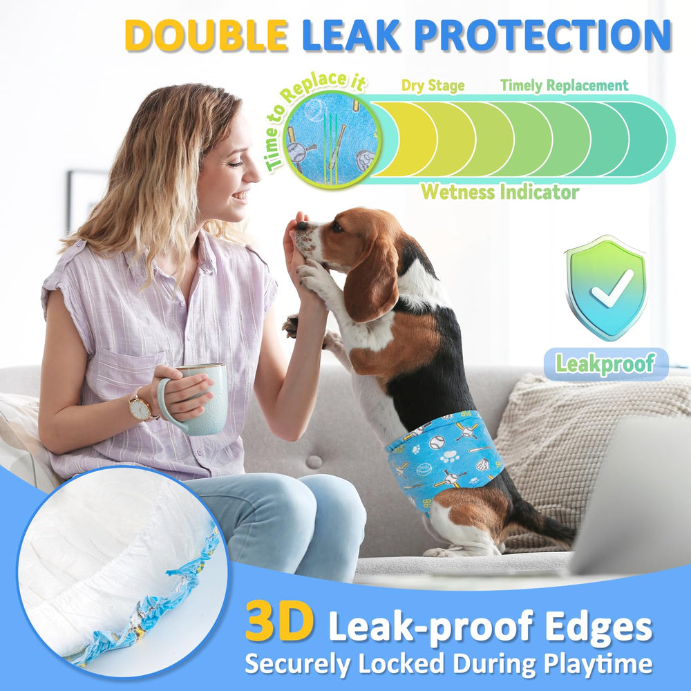 Dono dog diapers male 40ct up to 24 hours of dryness.