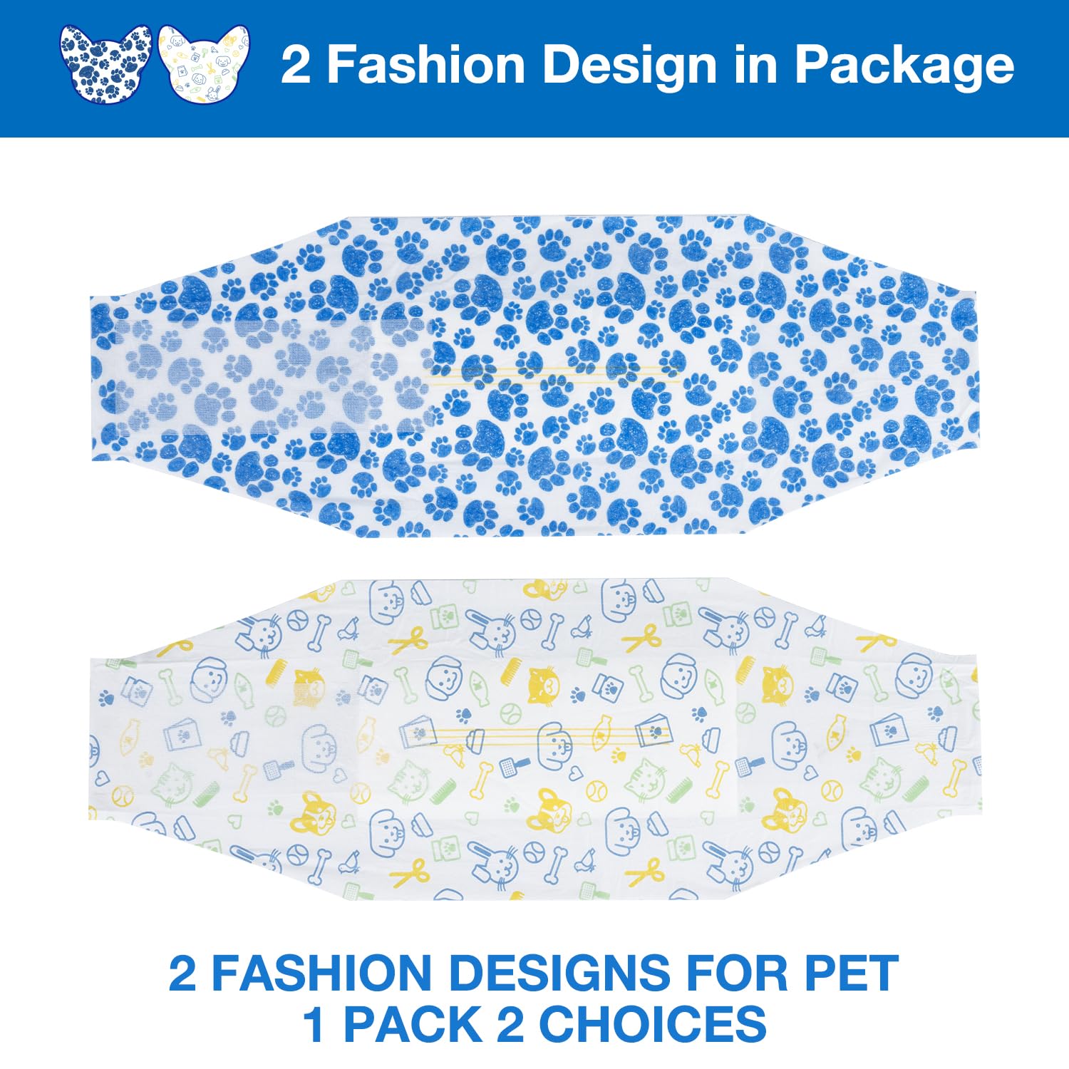Dono Dog Diapers Male with cartoon pattern suitable for travel