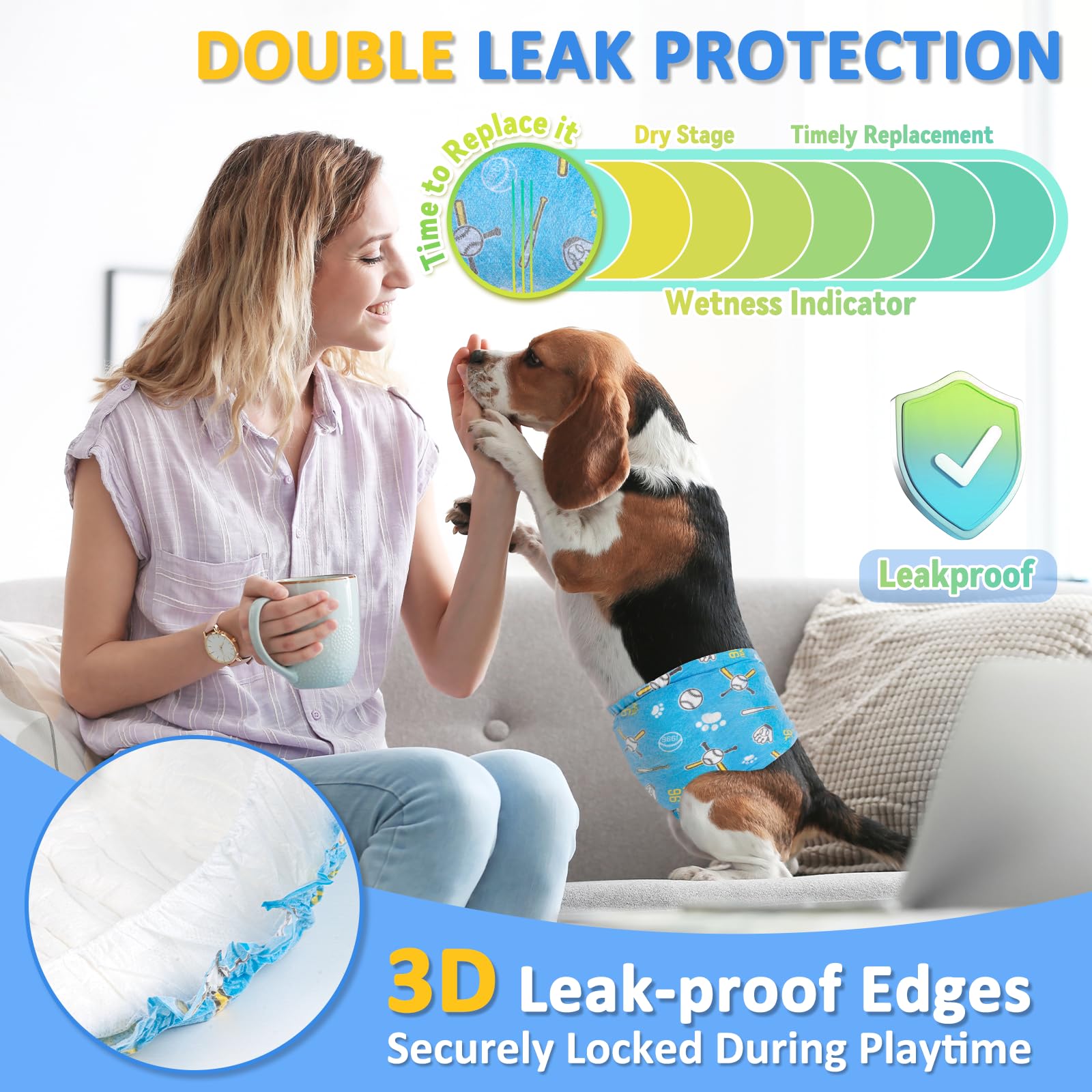 Dono dog diapers on-the-go use keeps homes clean during travel.
