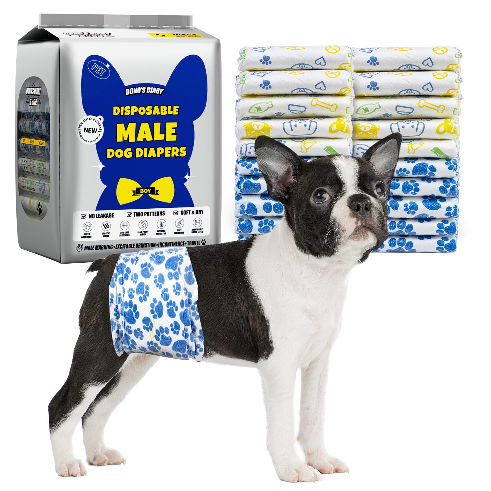 Dono dog diapers small pack open shows ready-to-use protection for busy households.