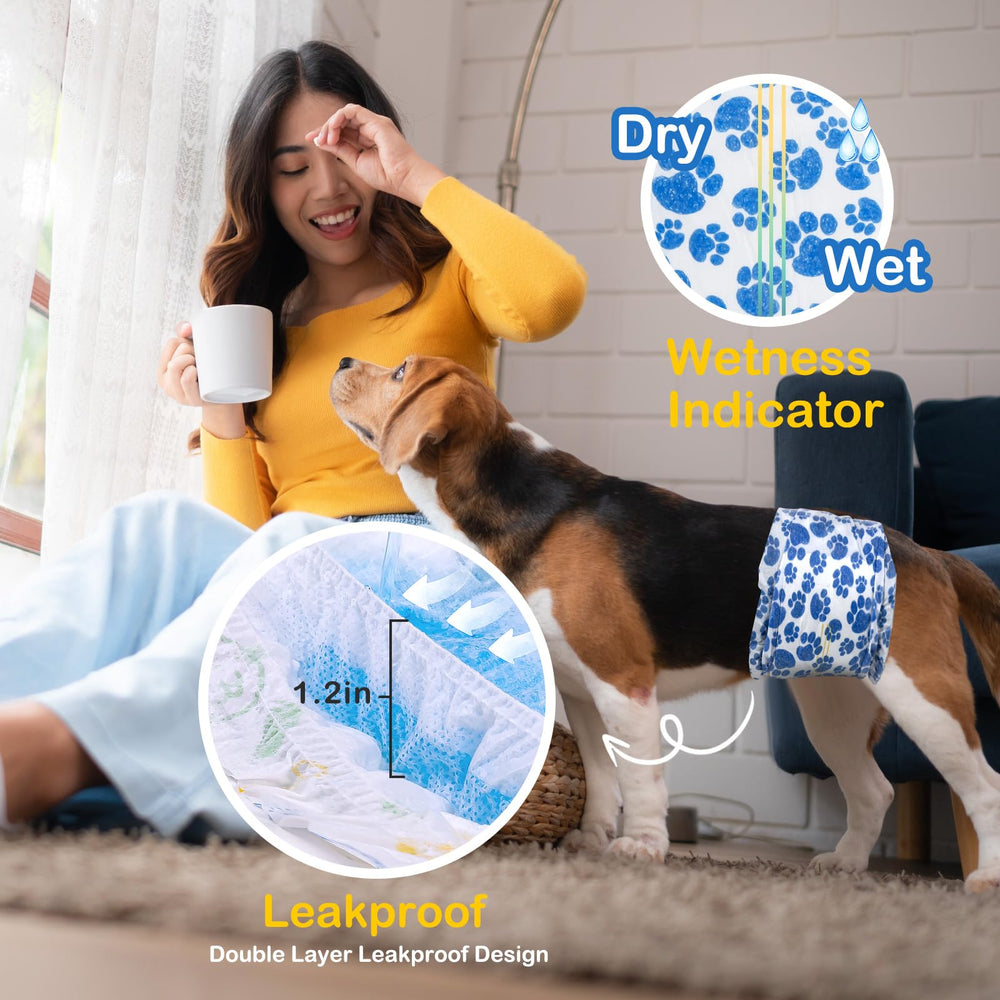 Dono dog diapers soft-breathable-outer-layer conveys comfort and mobility.