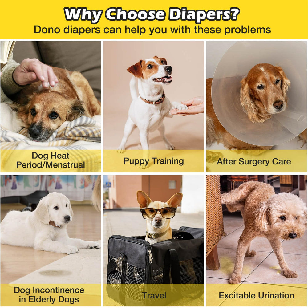 Dono dog diapers tail hole and elastic legs prevent irritation