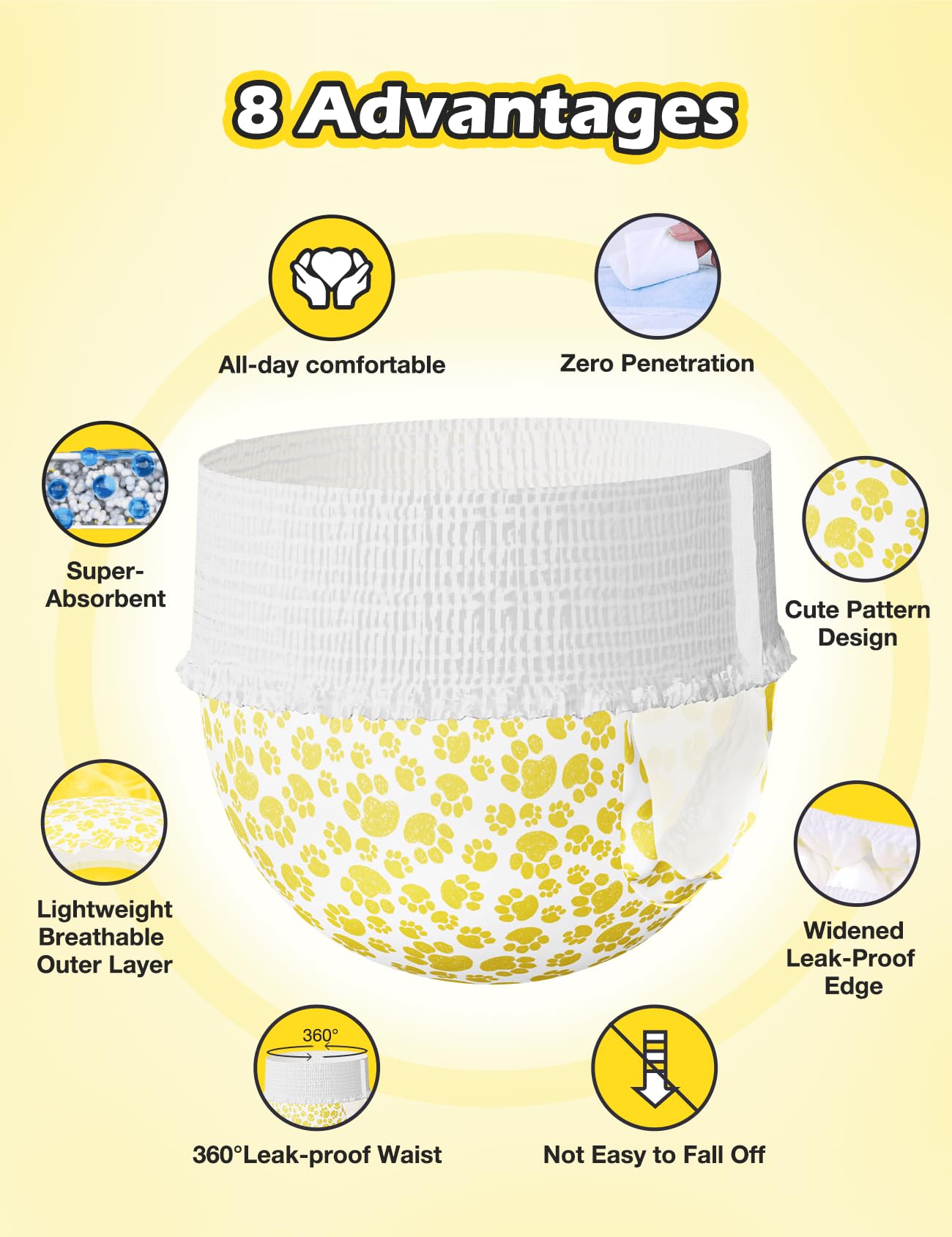 Dono dog diapers usage scenarios photo set highlights incontinence and recovery use