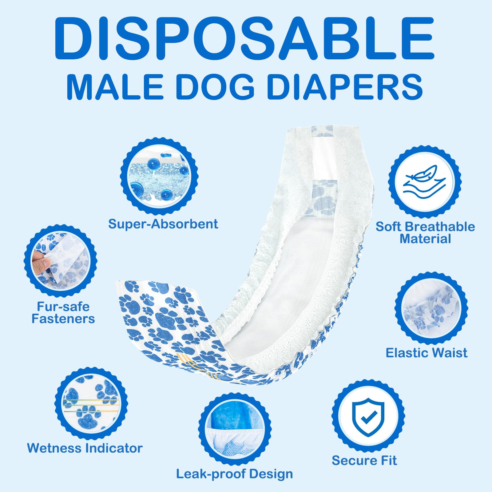 Dono dog diapers wetness-indicator-blue image shows when to change.
