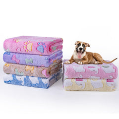 Dono 1 Pack 6 Dog Blankets coral fleece colors laid out for cozy naps