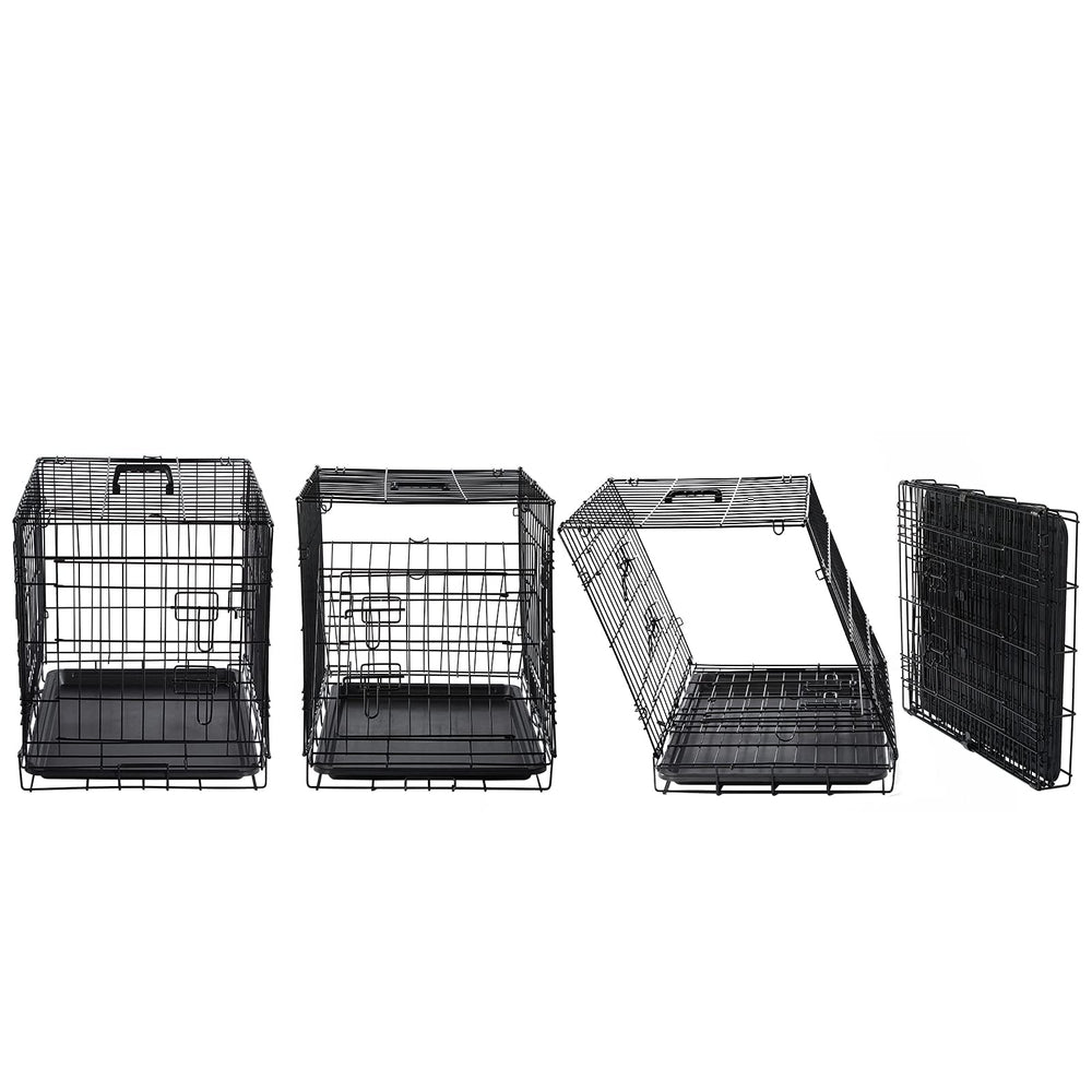 Donoro dog crate foldable design supports portable use and storage.