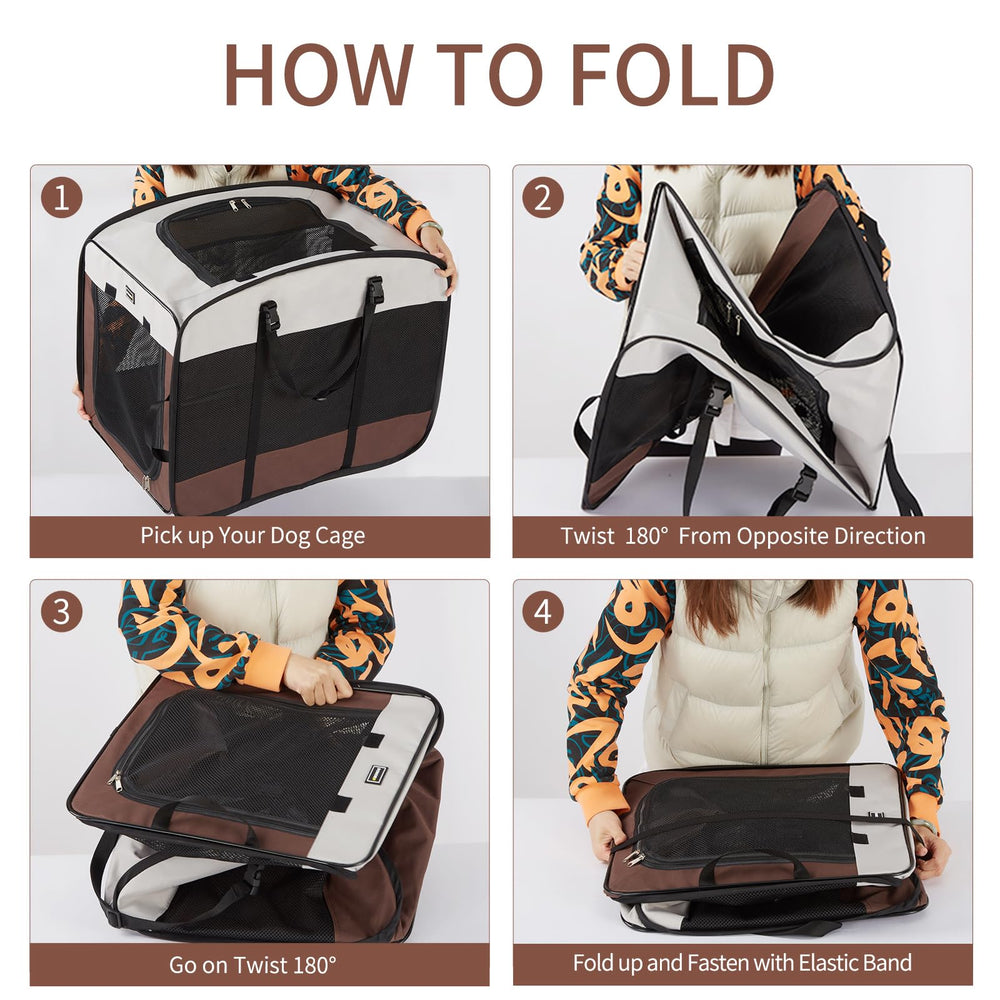 DONORO sturdy-wire-frame kennel provides secure stability for pets.