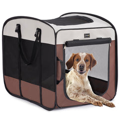 DONORO three-doors dog kennel with enhanced access and ventilation for comfortable indoor use.