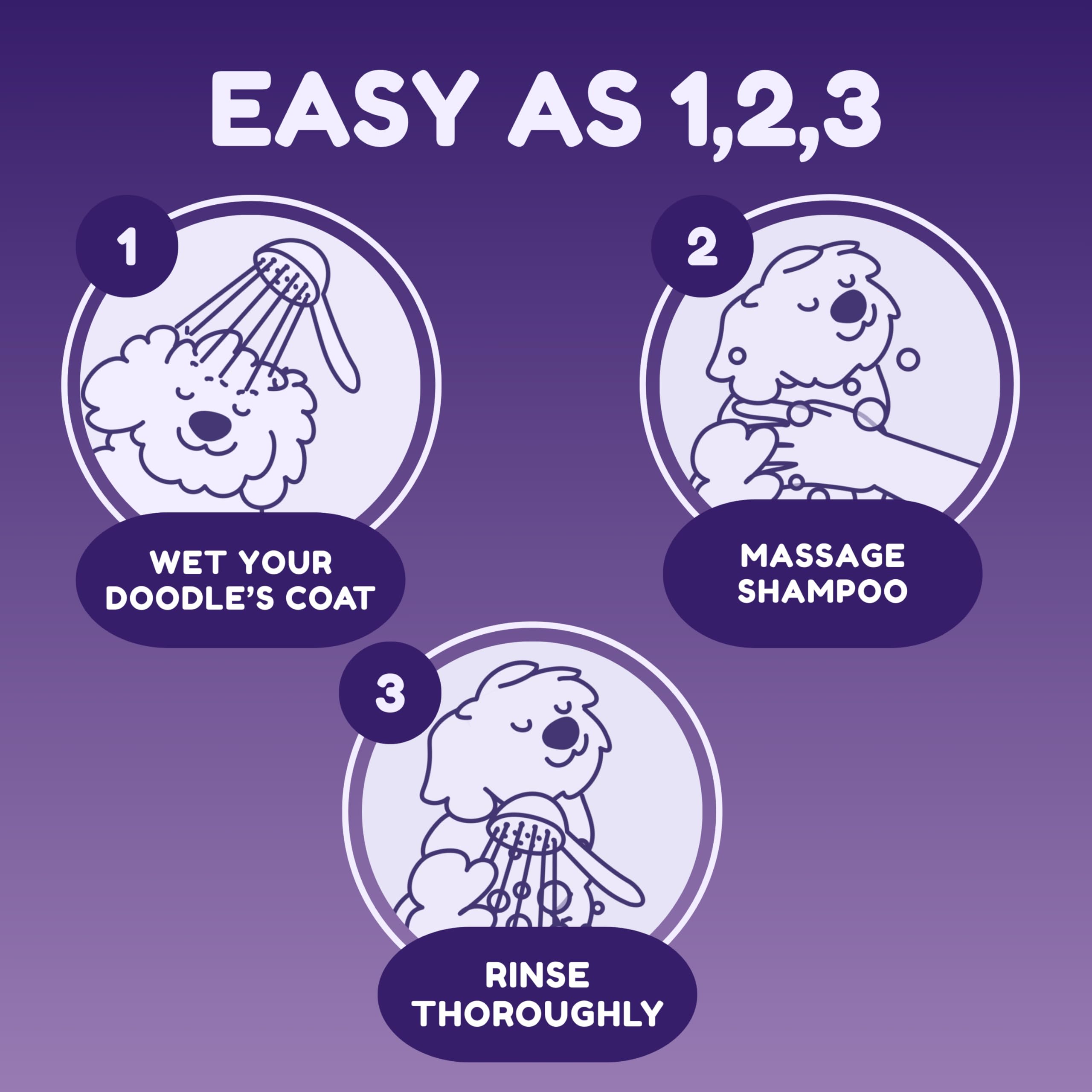 DOOD WOOF packaging highlights natural, silicone-free, paraben-free, SLS-free formula.