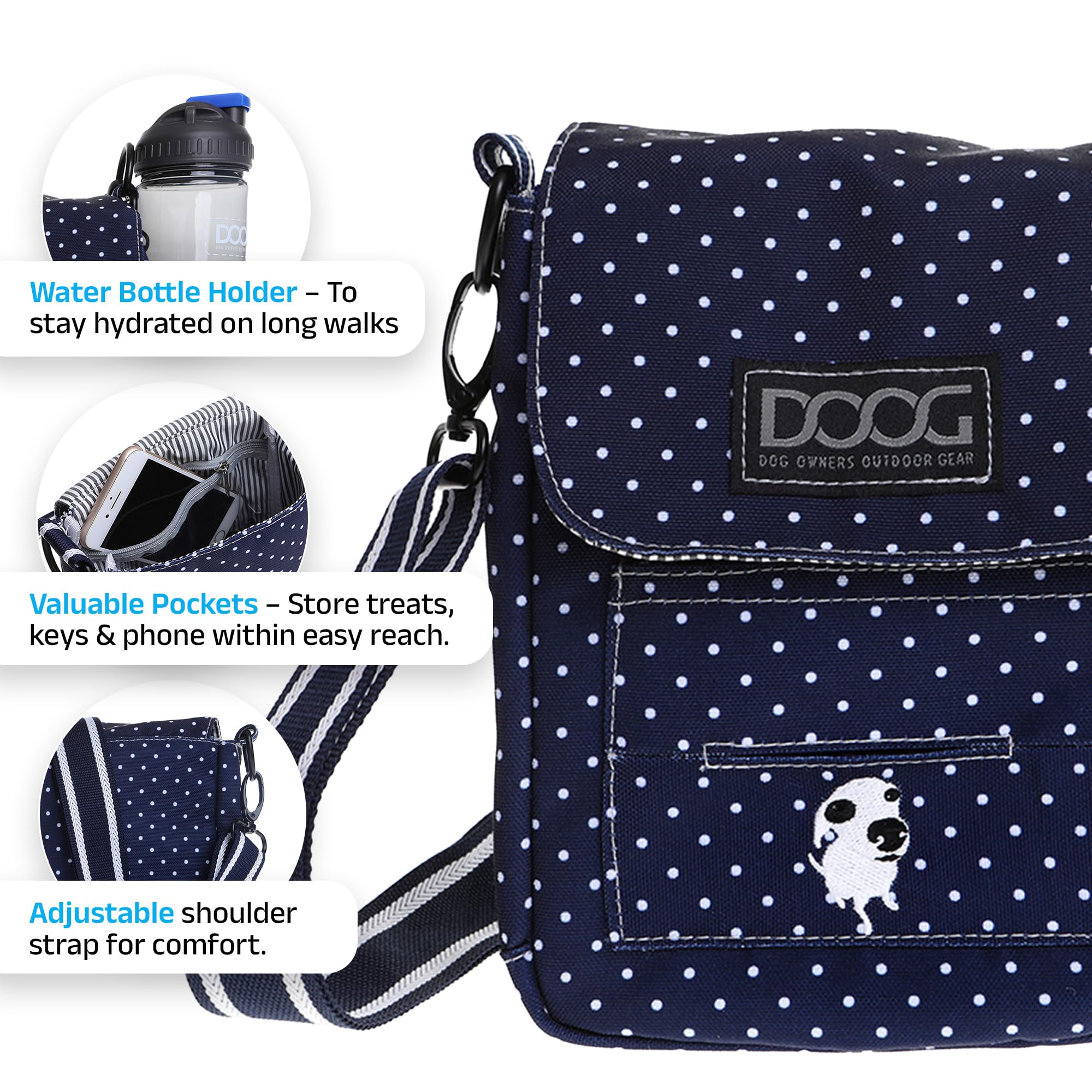 DOOG Walkie Bag waterproof inner liner protects valuables in wet weather