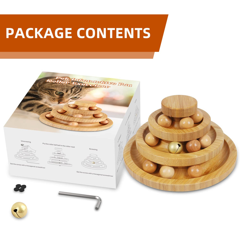 DoogCat puzzle-friendly design supports quiet, focused play as cats explore the ball tower.