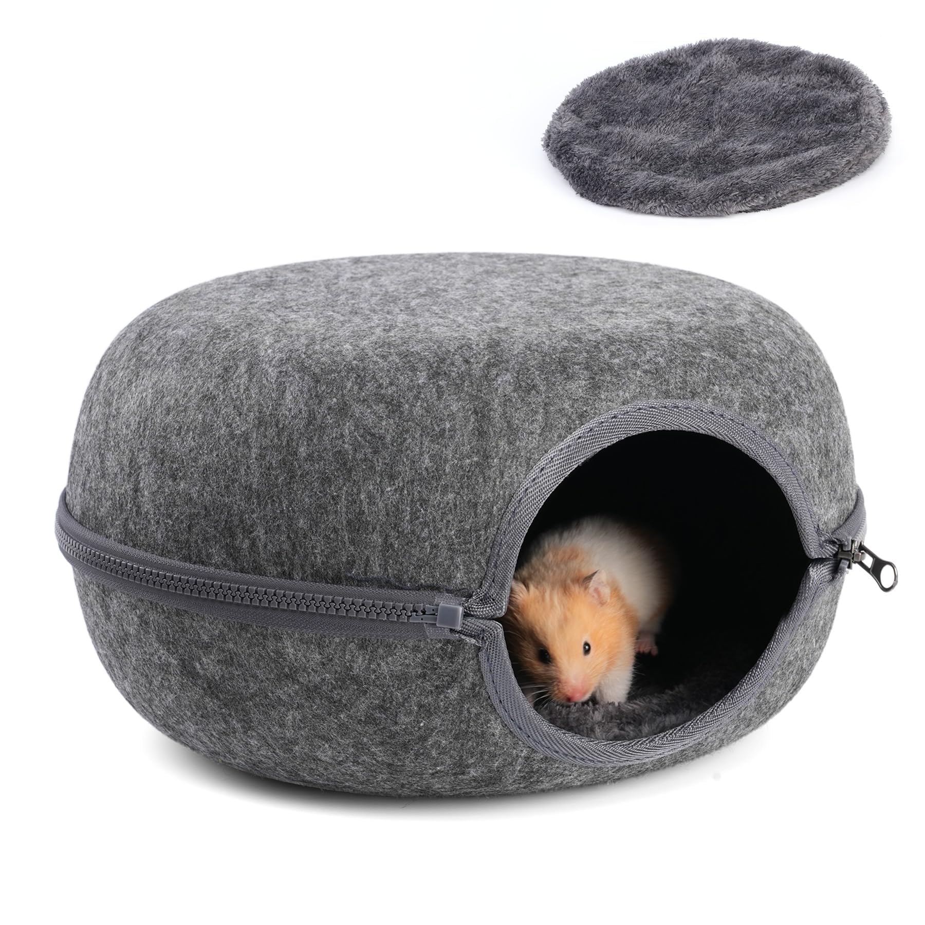 DOOKRON Guinea Pig Hideout cave inside provides secure hiding and cozy resting space.