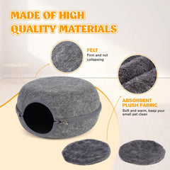 DOOKRON Guinea Pig Hideout includes soft pads for warm, comfortable lounging.