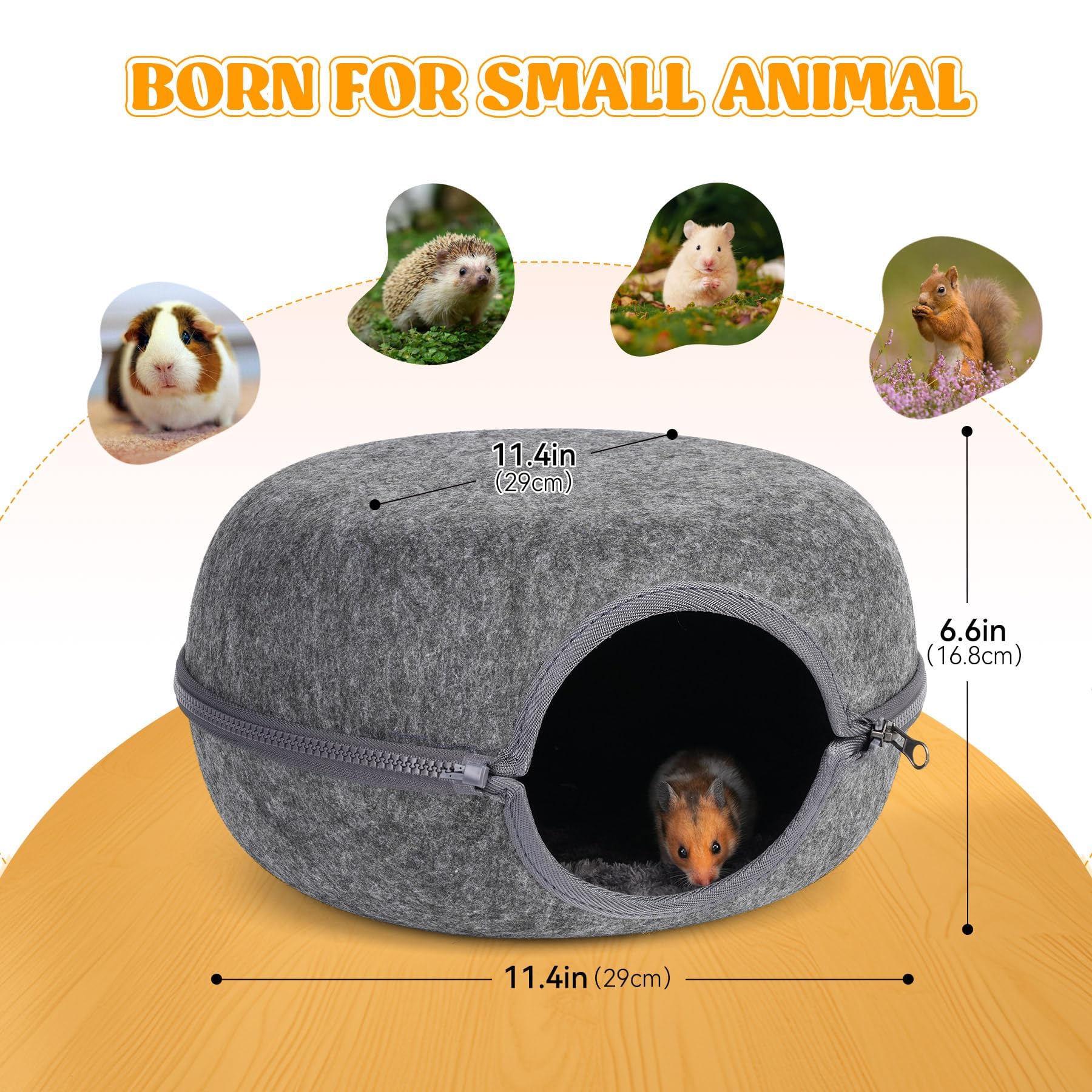 DOOKRON Guinea Pig Hideout top rest perch adds elevated relaxing area.