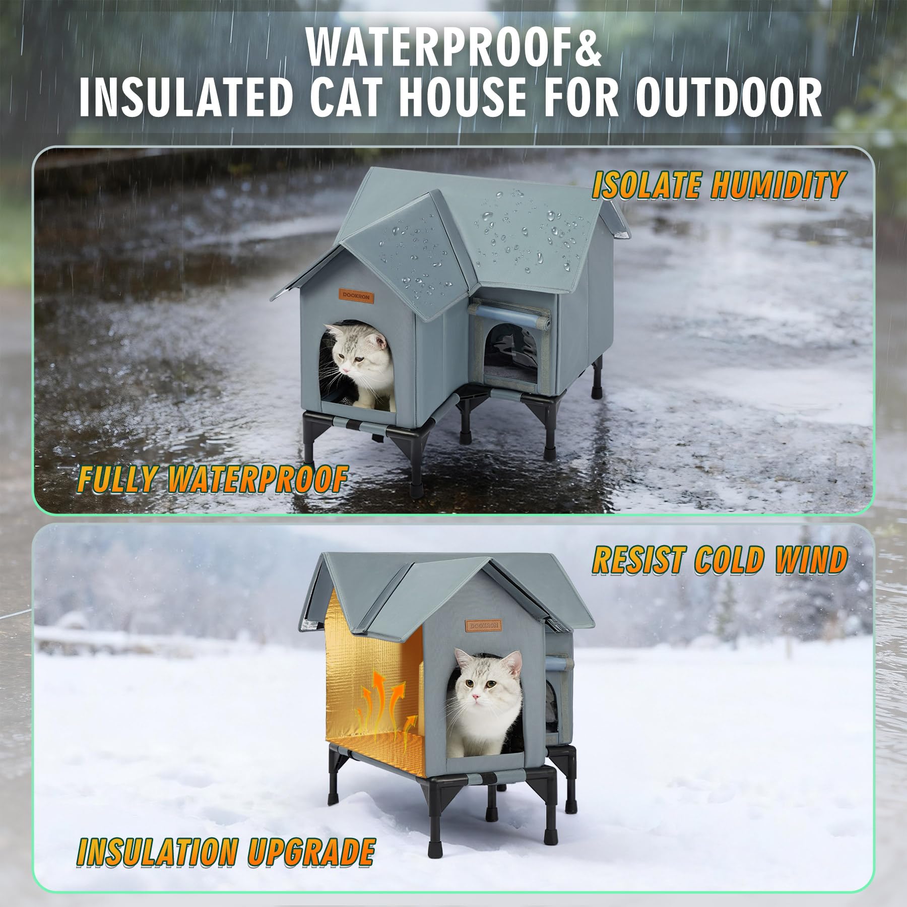 DOOKRON heated element image demonstrates quick warmth during cold nights