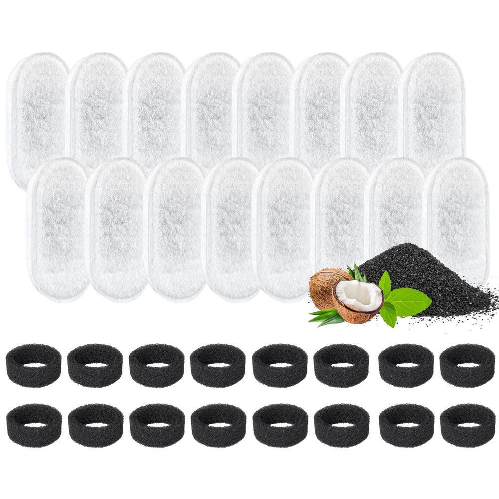 DOOOB cat fountain filter pack with 16 filters and 16 sponges for fresher water