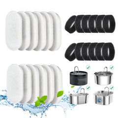 DOOOB cat fountain filter packaging displays a 12-pack kit for easy replacements.