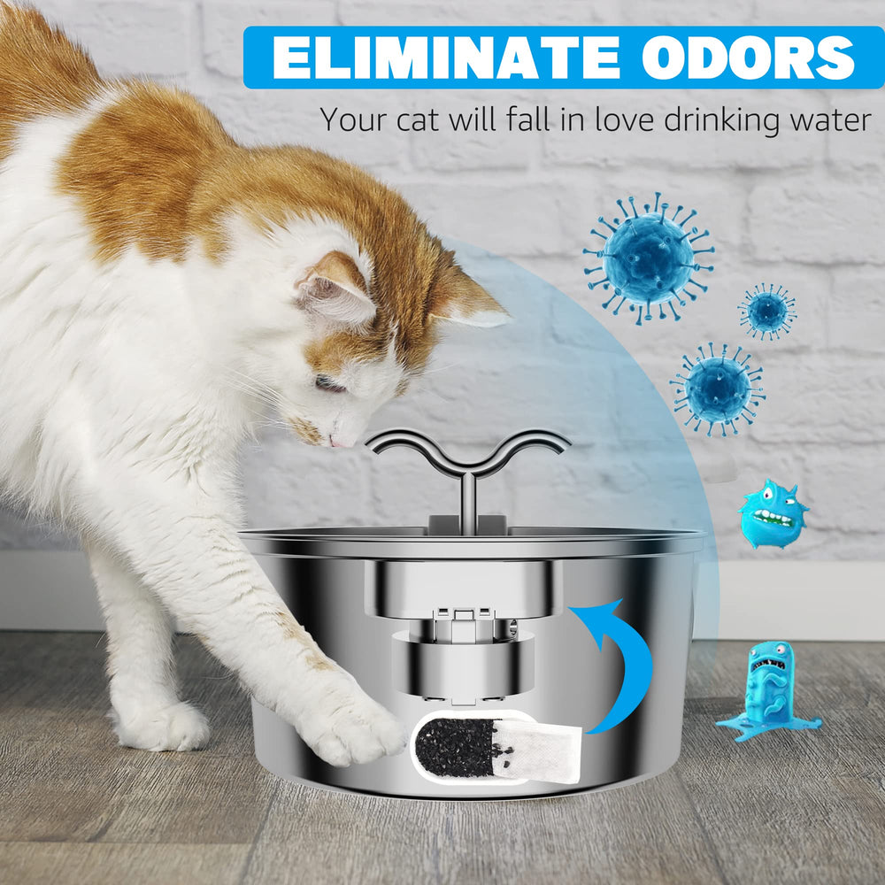 DOOOB cat enjoying fresh water from a fountain for a healthy drinking experience