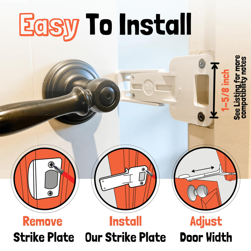 Door Buddy adjustable-width-mechanism enables customizable openings to suit your pets.