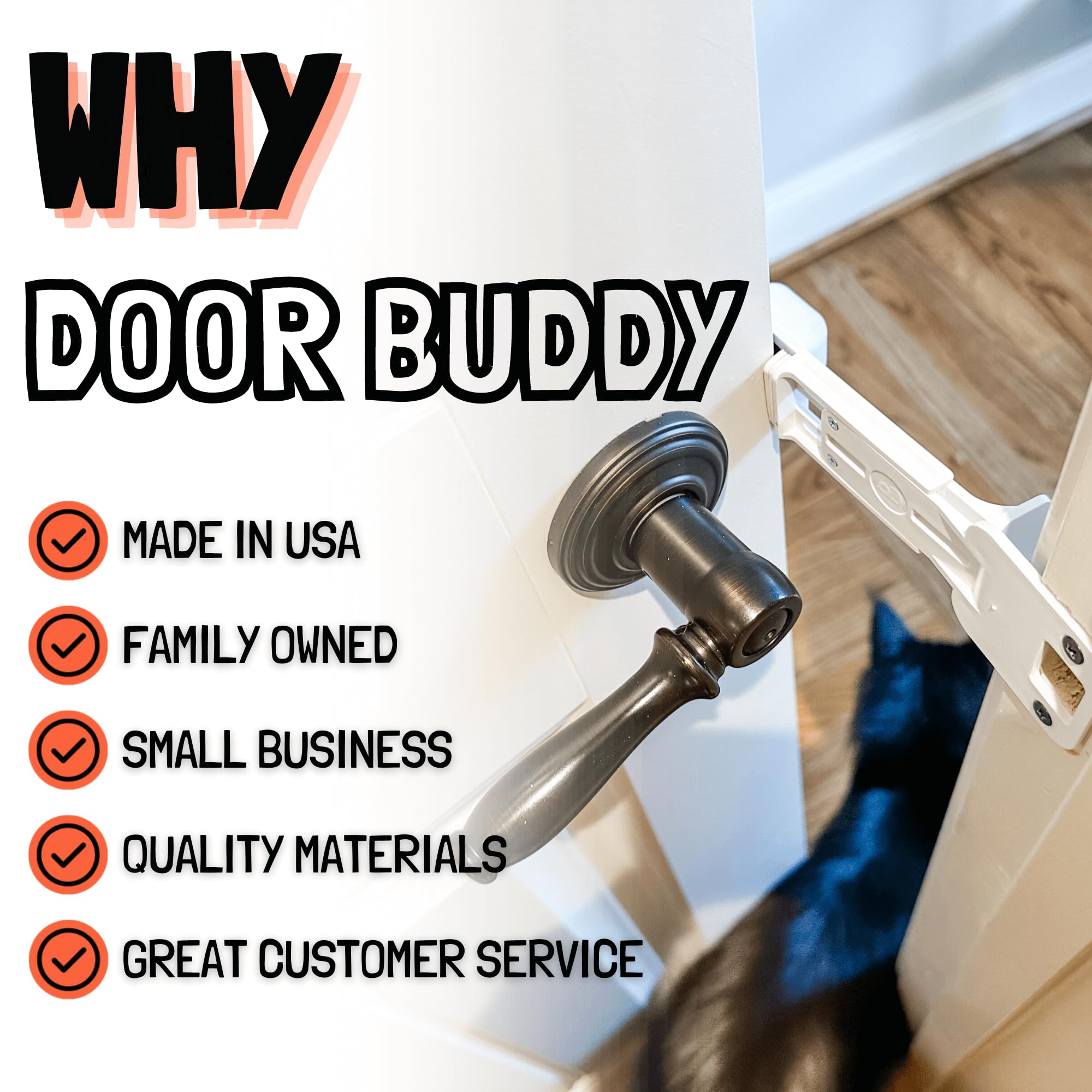 Door Buddy interior-compatibility shows compatibility with standard interior doors.
