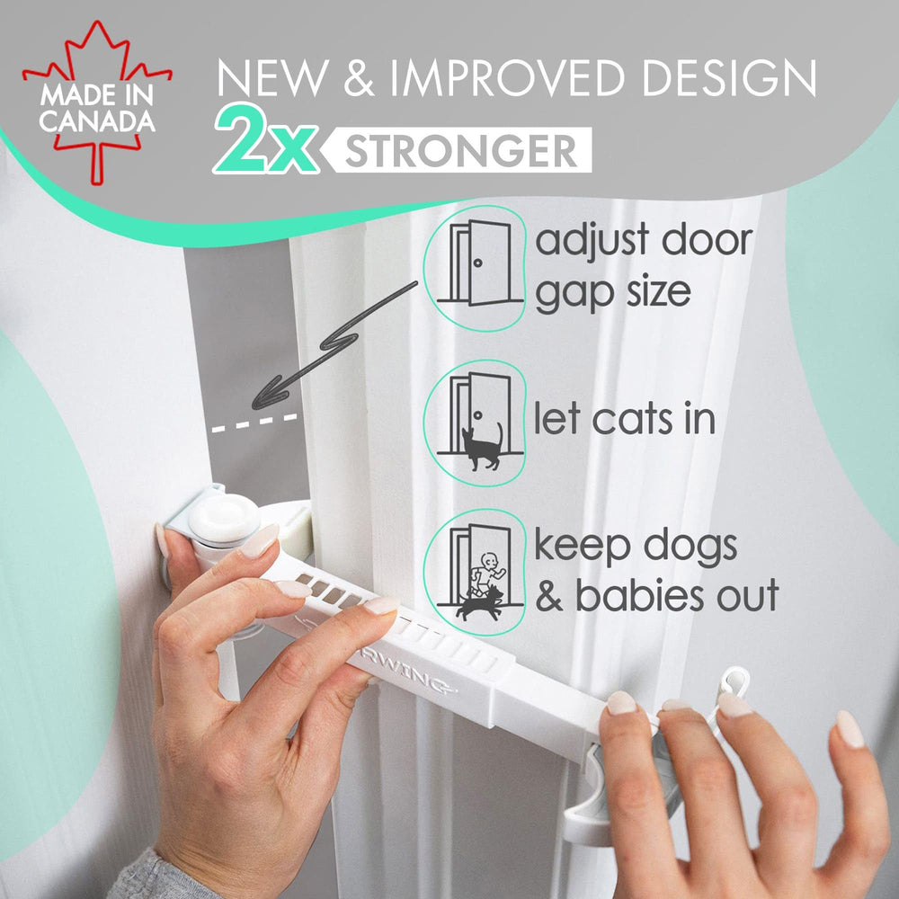 DOORWING knob mount extension arm demonstrates universal fit.