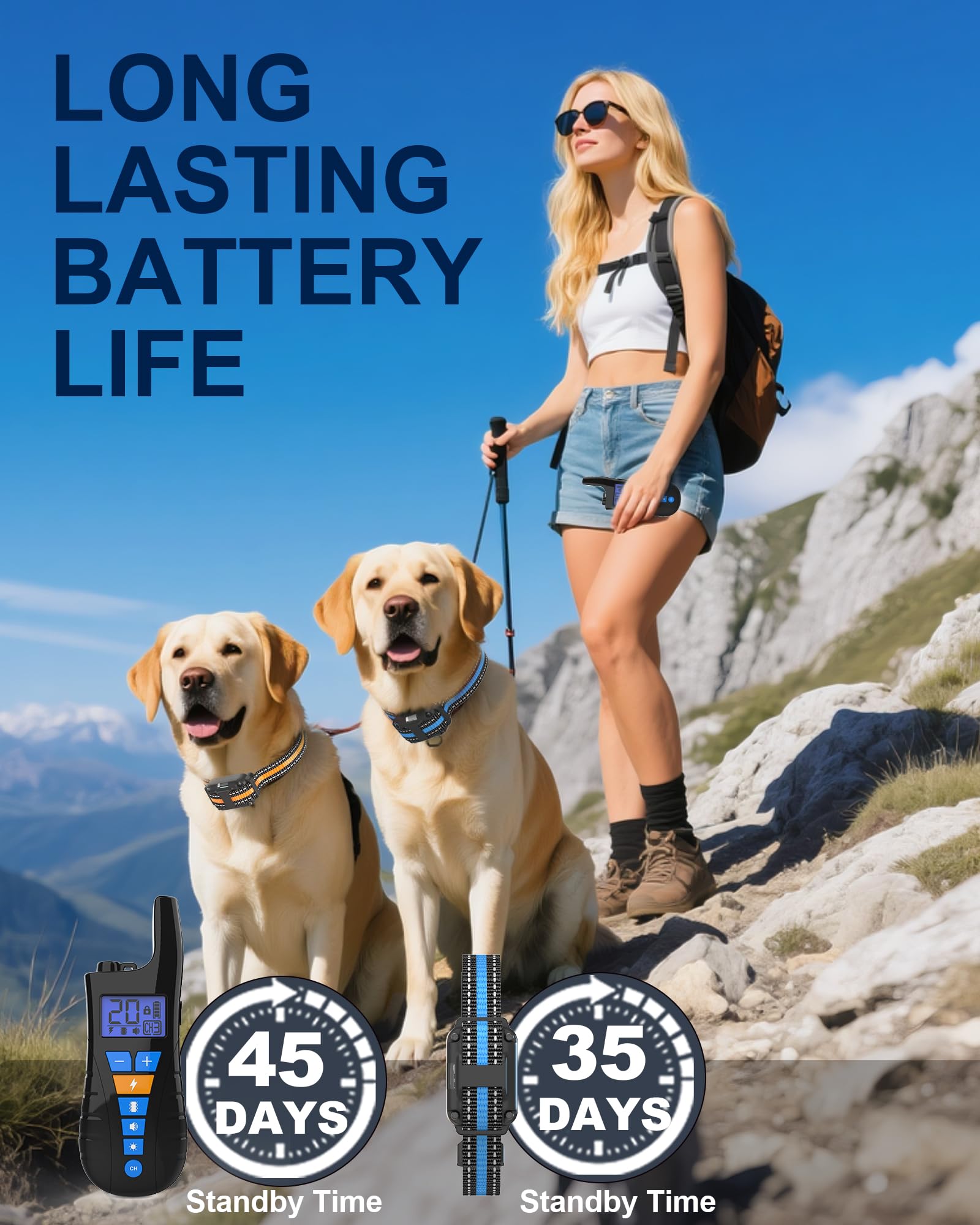 Doparet charging setup highlighting quick charge and long battery life.