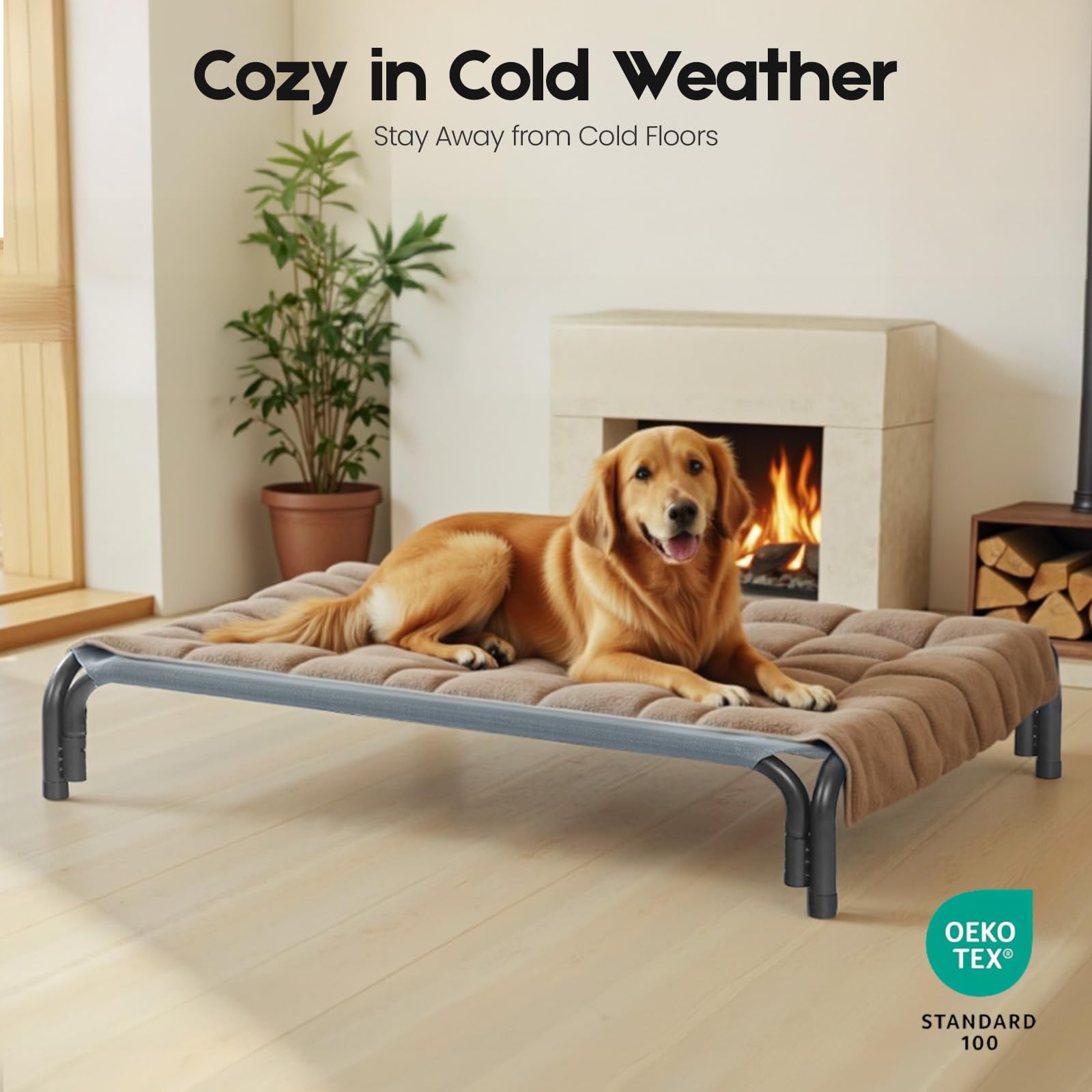 DOPEDIO 43.3-inch bed offers generous lounging space for large dogs