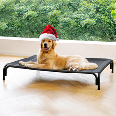 DOPEDIO elevated dog bed frame demonstrates sturdy support for long outdoor use.