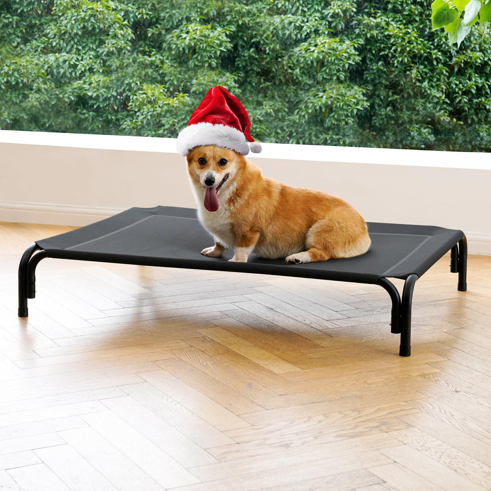 DOPEDIO elevated dog bed outdoor frame keeps your dog dry and comfortable.