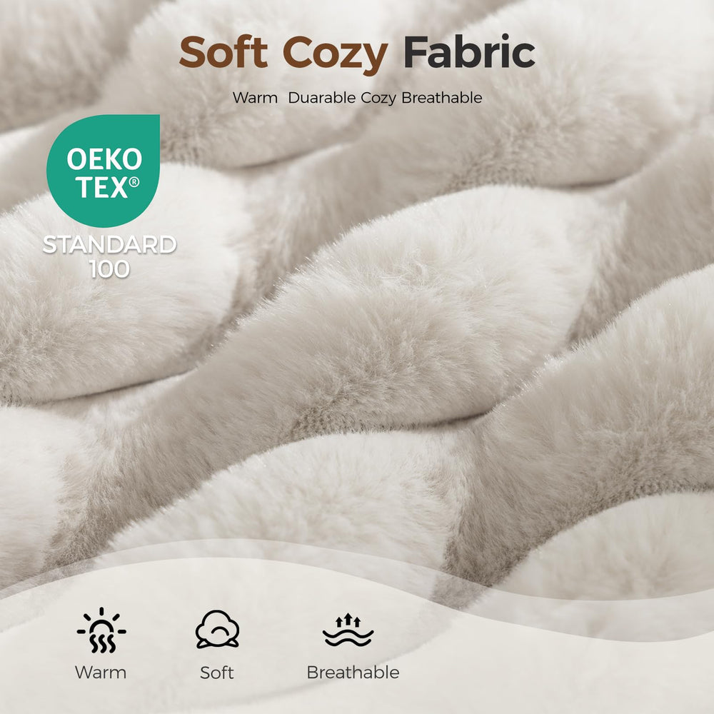 DOPEDIO orthopedic dog bed large cream top view highlighting roomy interior