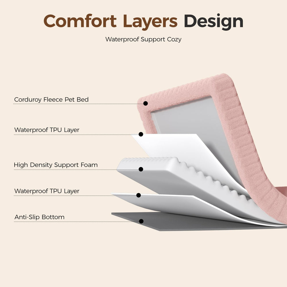 DOPEDIO orthopedic dog bed removable cover for easy machine washing.
