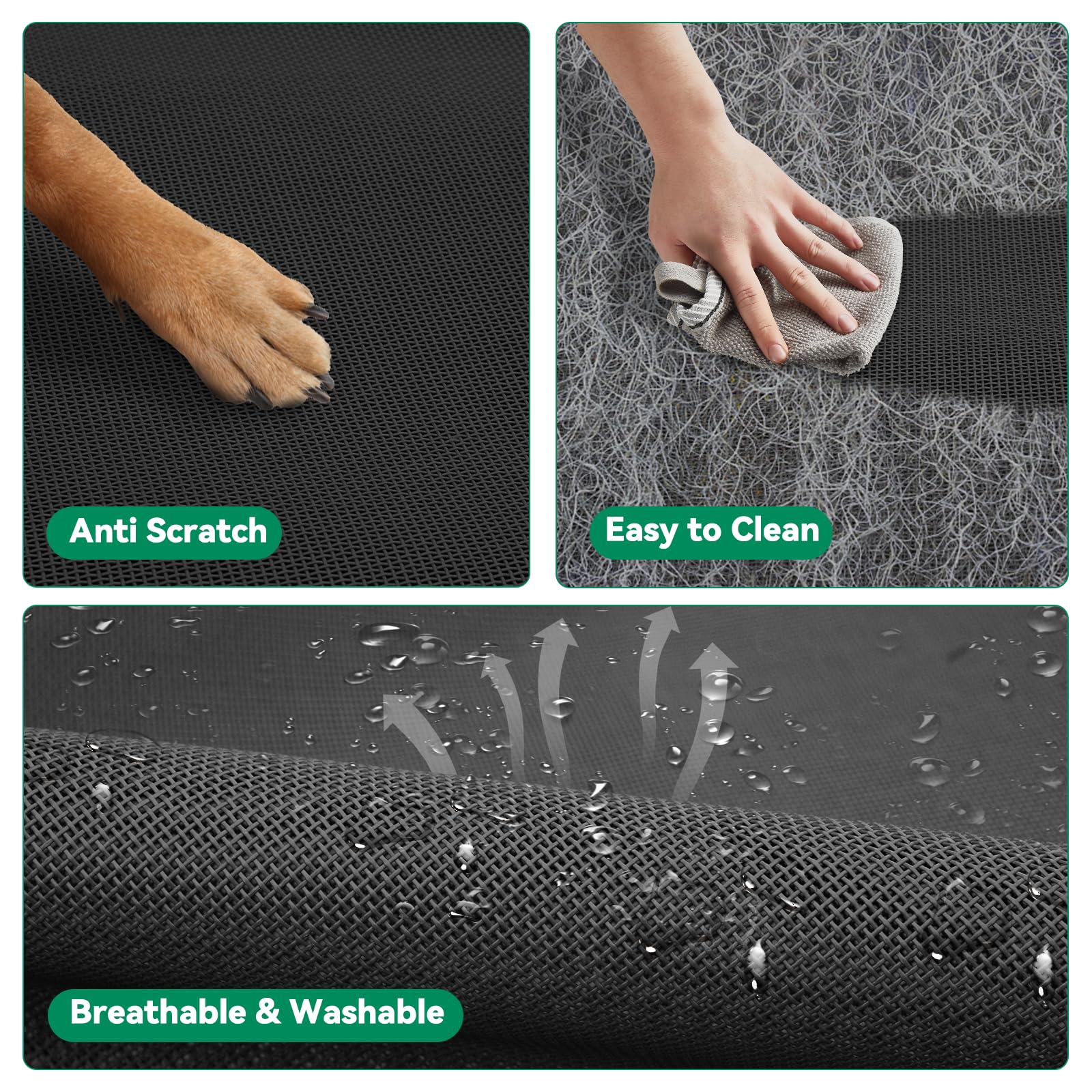 DOPEDIO outdoor-indoor-use-mesh highlights quick drying and easy cleaning in any setting.