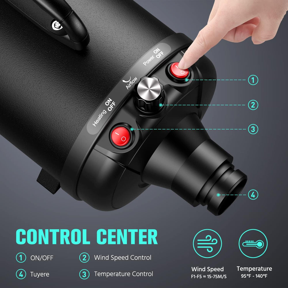 DOPICT pet dryer-noise-reduction offers calmer grooming with quieter operation