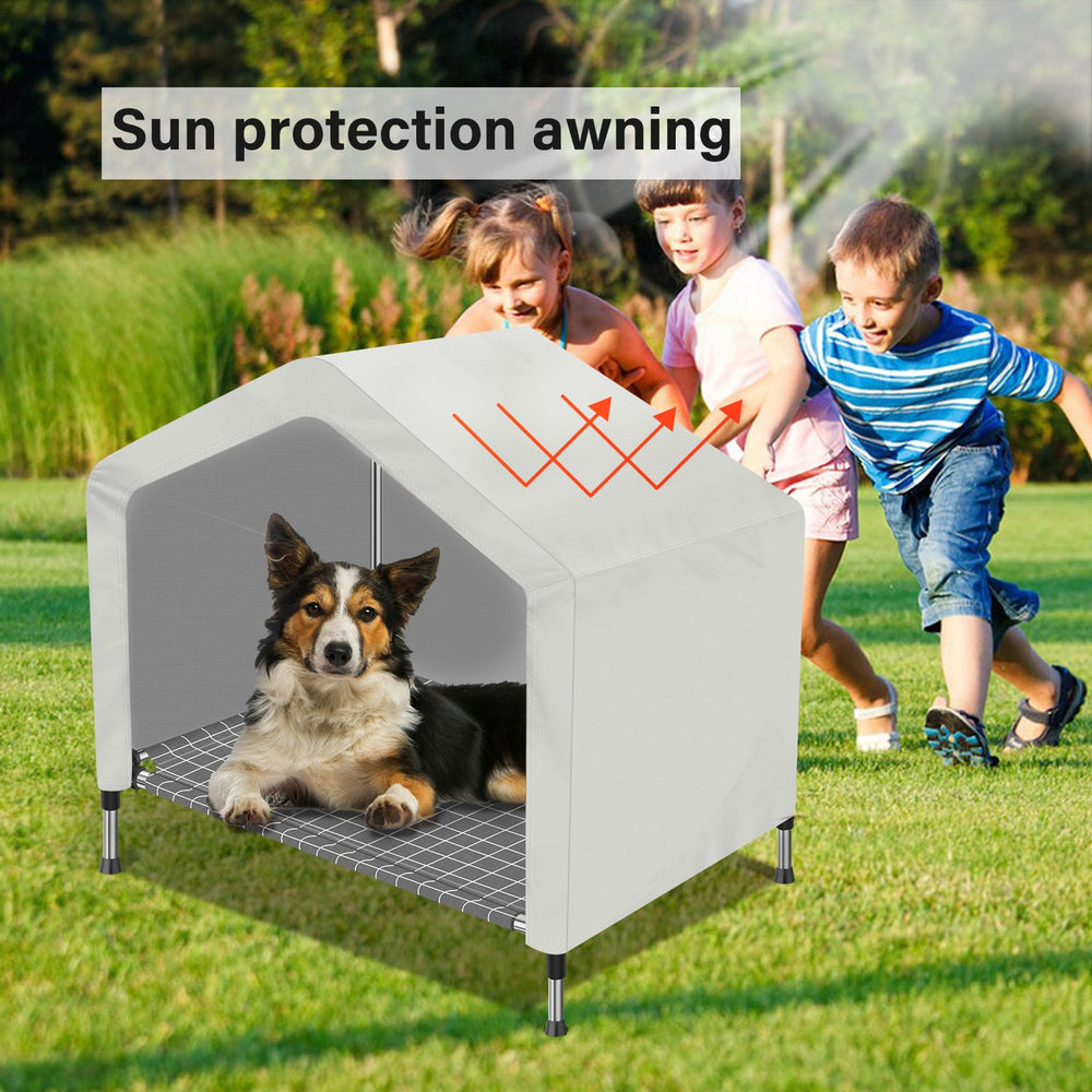 Dopliv dog sunshade tent provides shade and airflow to keep pets comfortable.