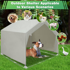 Dopliv Outdoor Pet Tent ready for yard use
